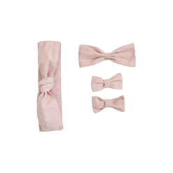 Dusty Pink Sparkle Baby Girls Tulle Hair Accessories