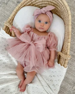 Dusty Rose Baby Girl Tulle Hair Accessories