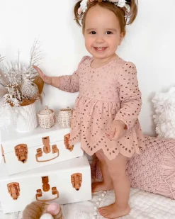 Dusty Rose Ivy Baby Girl Two Piece Set