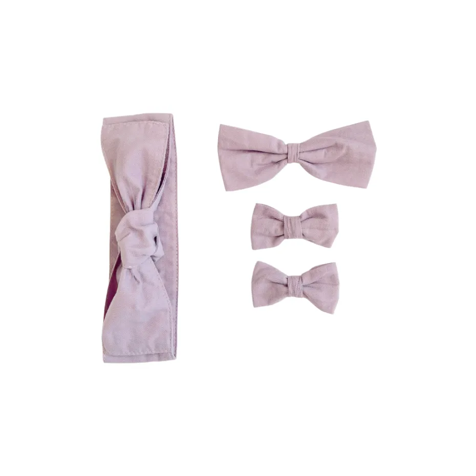 Enchanted Forest Lavender Baby Girl Tulle Hair Accessories
