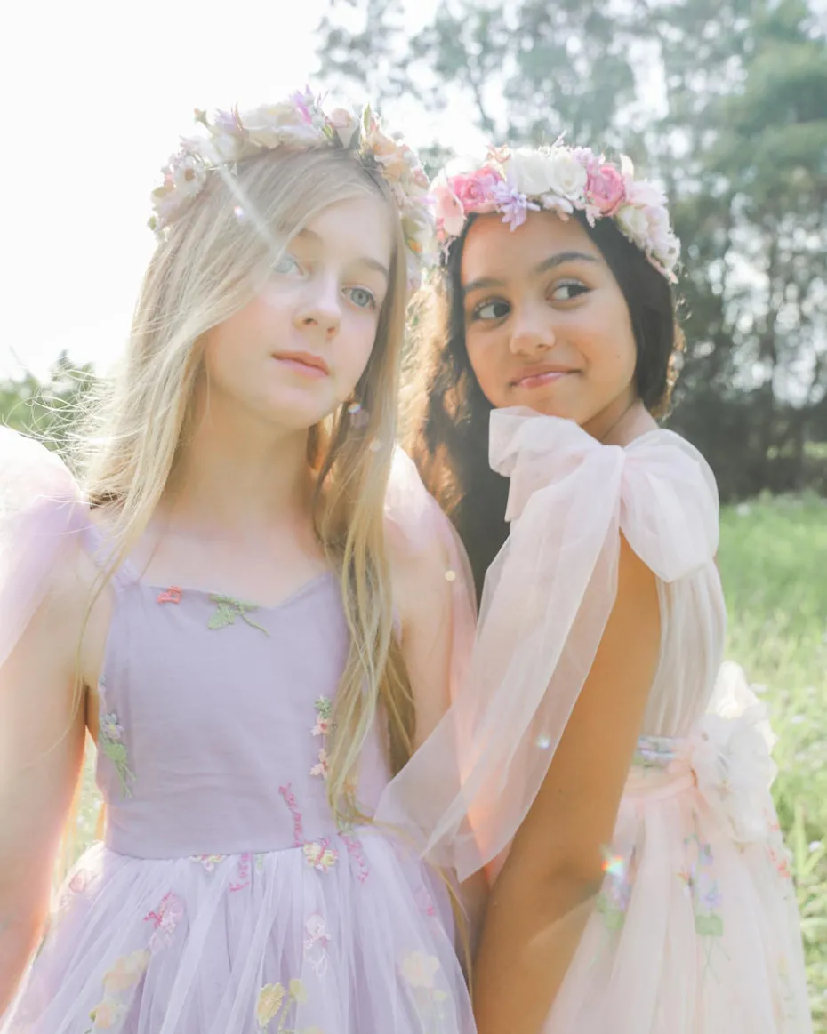 Enchanted Rose Heavenly Pink Girls Party Dress