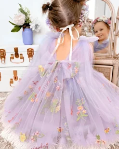 Enchanted Rose Lavender Girls Party Dress