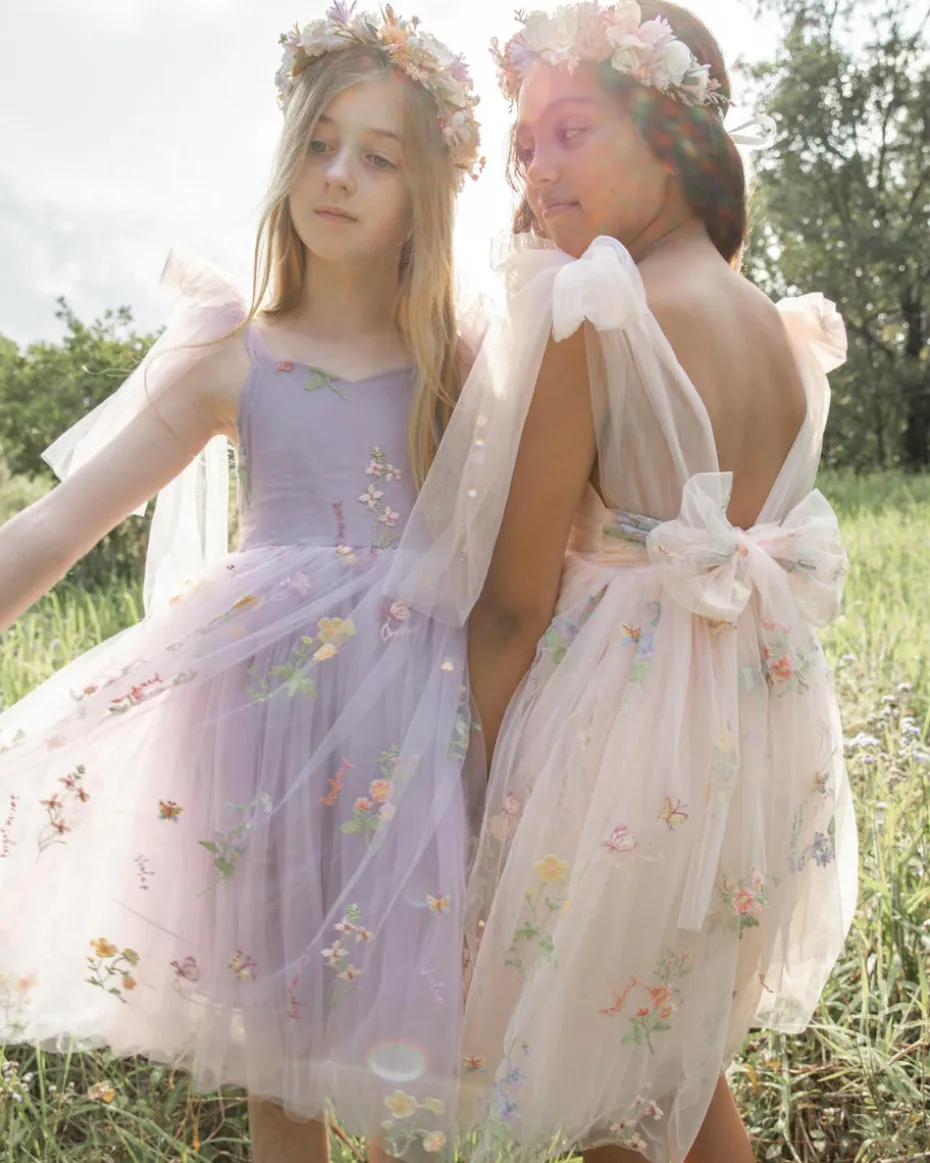 Enchanted Rose Lavender Girls Party Dress