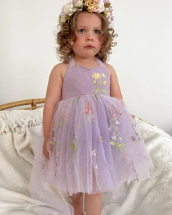 Enchanted Rose Lavender Girls Party Dress