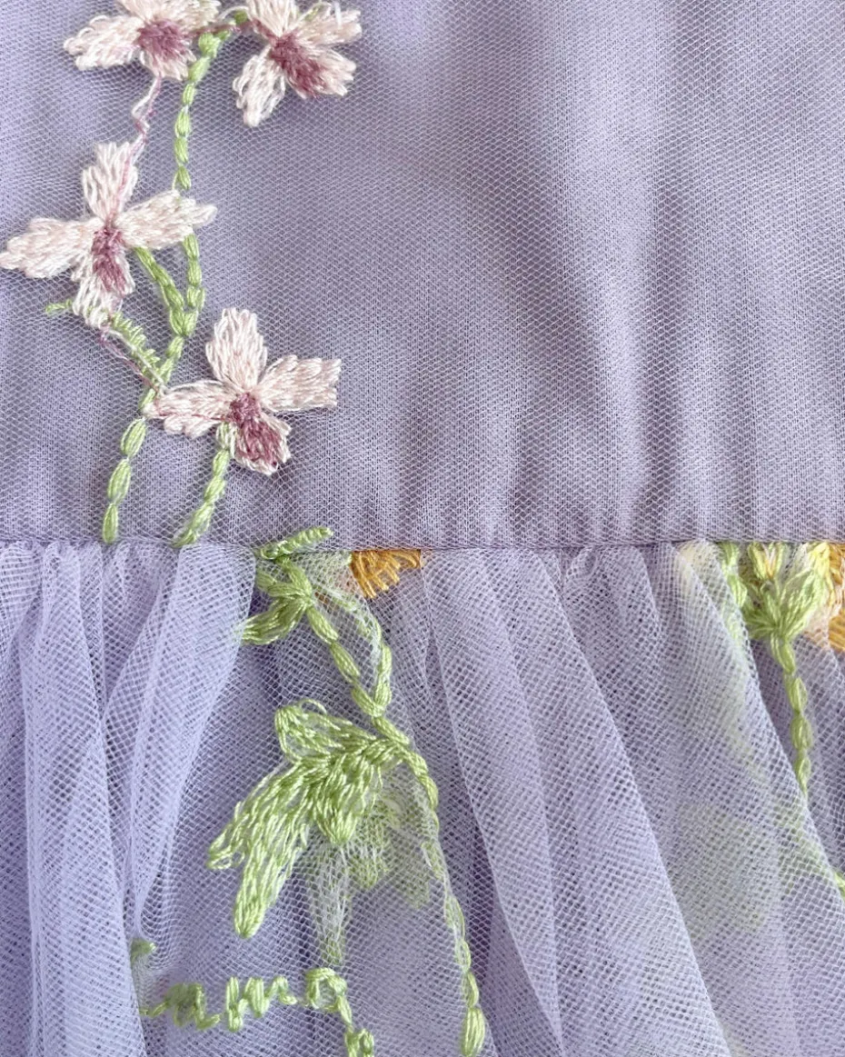 Enchanted Rose Lavender Girls Party Dress