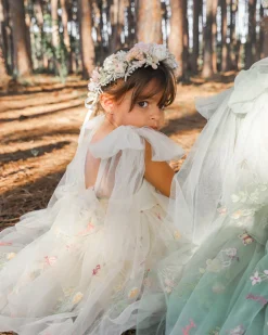 Enchanted Rose Lemon Girls Party Dress
