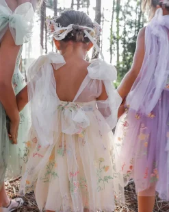 Enchanted Rose Lemon Girls Party Dress