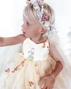 Enchanted Rose Lemon Girls Party Dress