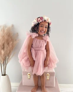 English Rose Dusty Rose Flower Girl Dress