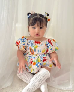 Euro Summer Baby Girls Floral Romper