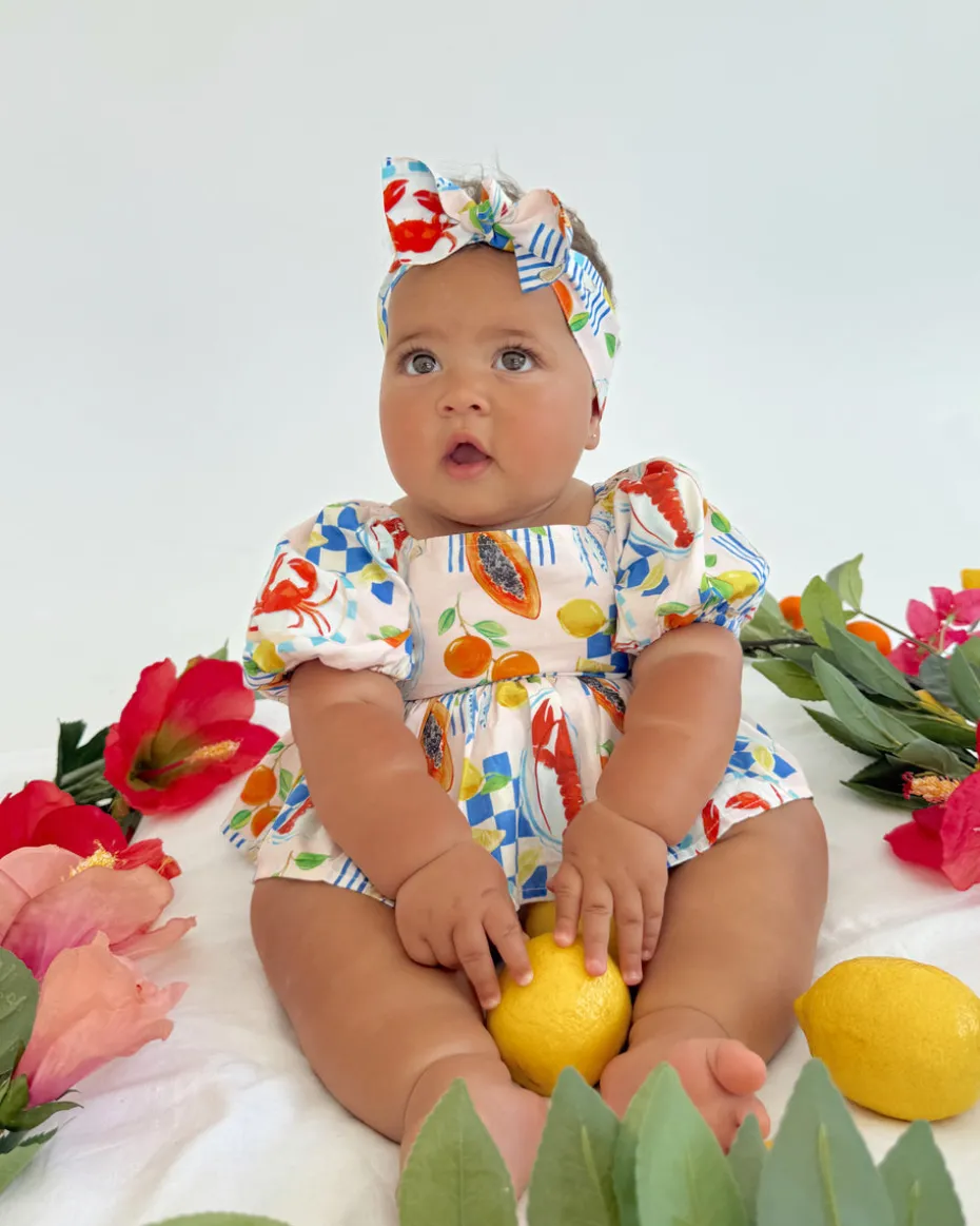 Euro Summer Baby Girls Floral Romper