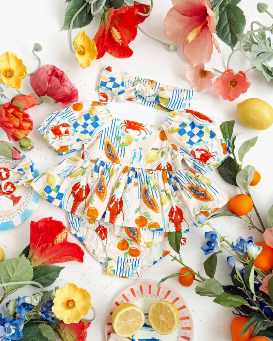 Euro Summer Baby Girls Floral Romper