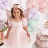 Fairy Wonderland Pastel Pink Girls Party Dress