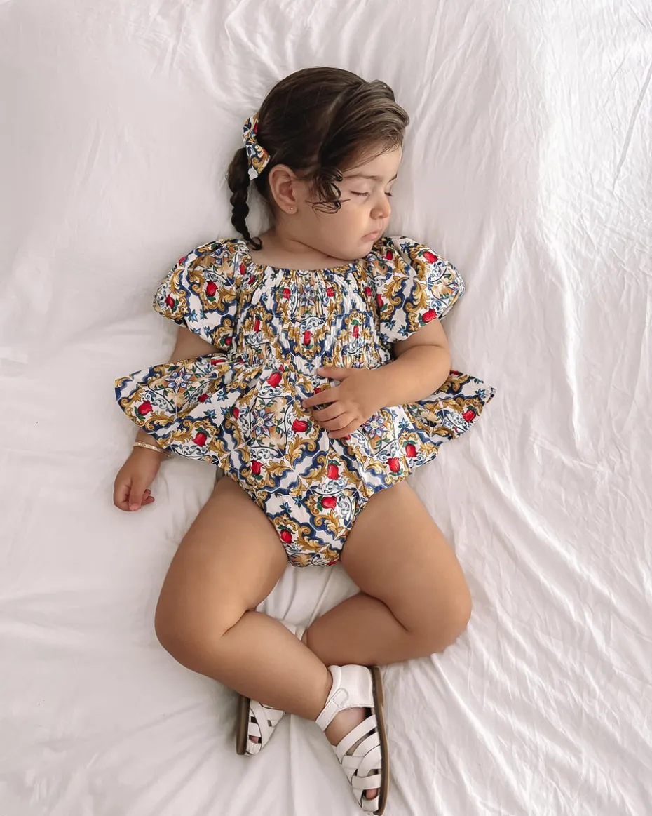 Florence Rose Baby Girl Floral Romper