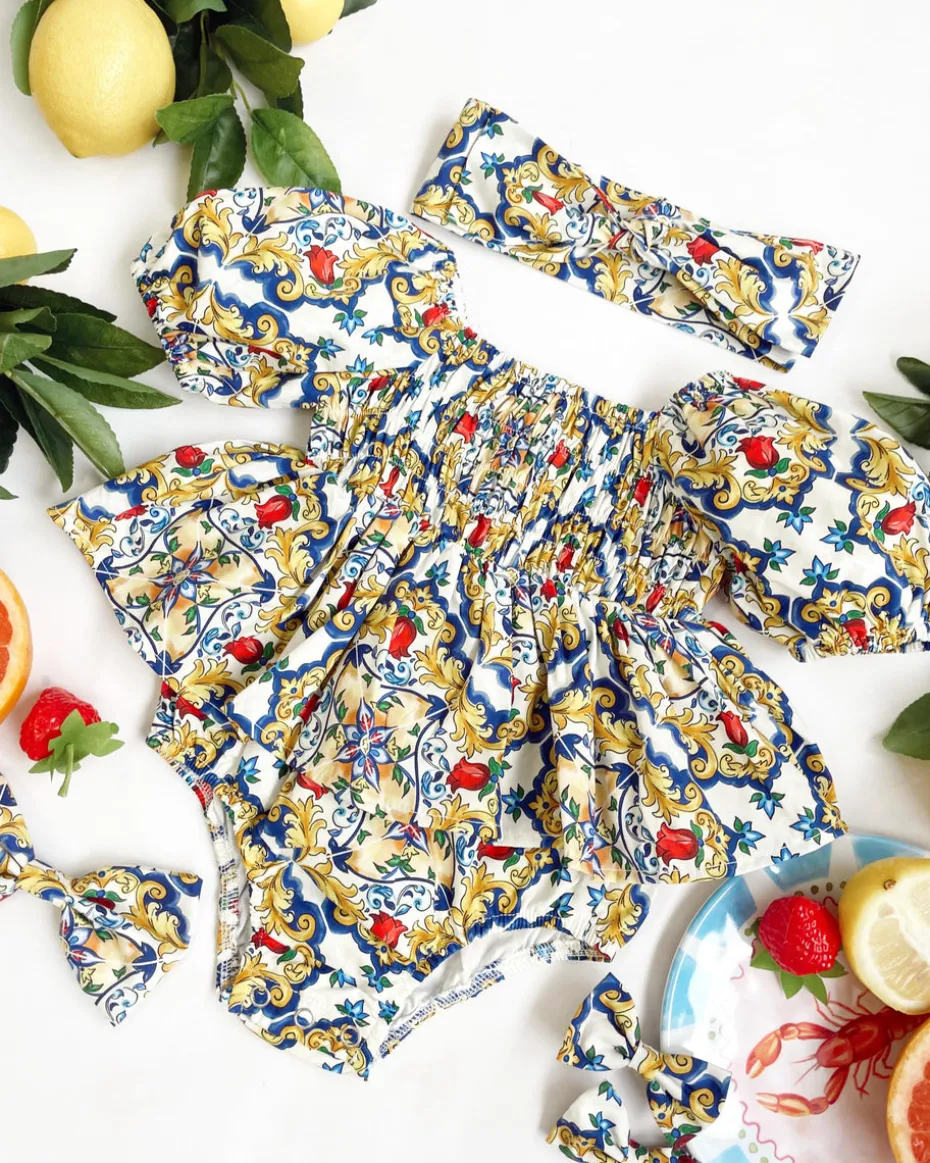 Florence Rose Baby Girl Floral Romper