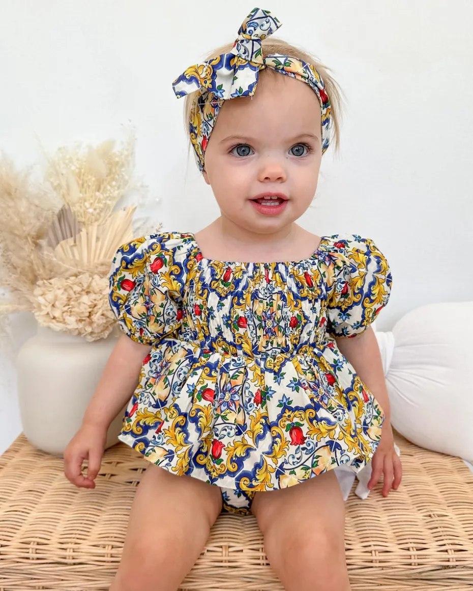 Florence Rose Baby Girl Floral Romper