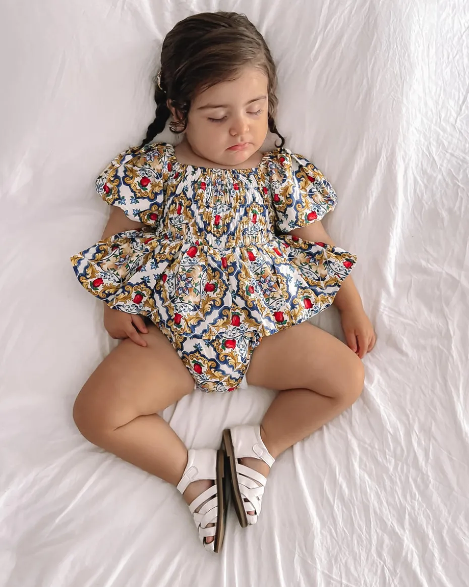 Florence Rose Baby Girl Floral Romper
