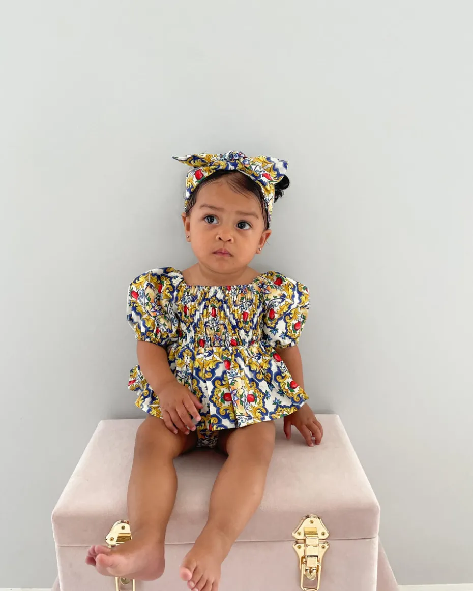 Florence Rose Baby Girl Floral Romper