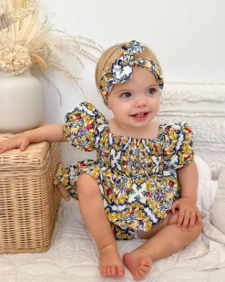 Florence Rose Baby Girl Floral Romper