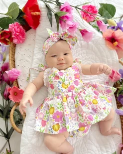 Flower Fields Baby Girl Floral Romper