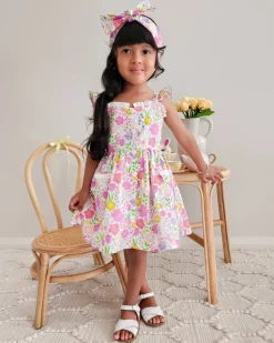 Flower Fields Girls Floral Dress