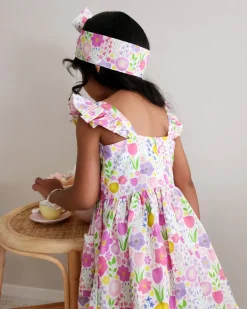 Flower Fields Girls Floral Dress