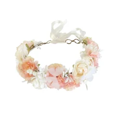 Flutter Peaches and Cream Girls Flower Crown