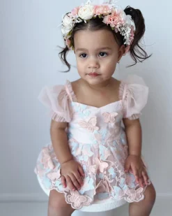 Flutter Peaches and Cream Girls Flower Crown