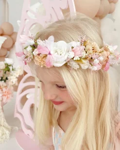 Flutter Perfect Pink Girls Flower Crown