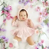 Frankie June Baby Girl Pink Gingham Romper
