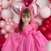 Fuchsia Pink Organza Girls Hair Bow