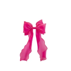Fuchsia Pink Organza Girls Hair Bow