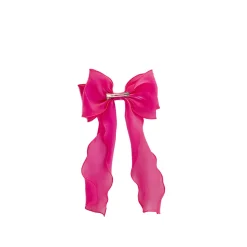 Fuchsia Pink Organza Girls Hair Bow