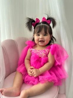 Fuchsia Pink Sparkle Baby Girl Hair Accessories