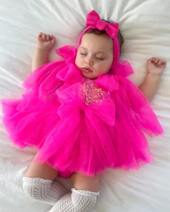 Fuchsia Pink Sparkle Baby Girl Hair Accessories
