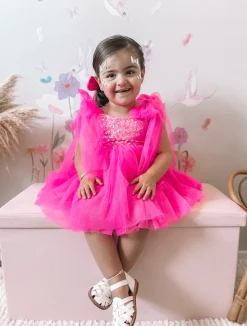 Fuchsia Pink Sparkle Baby Girl Hair Accessories