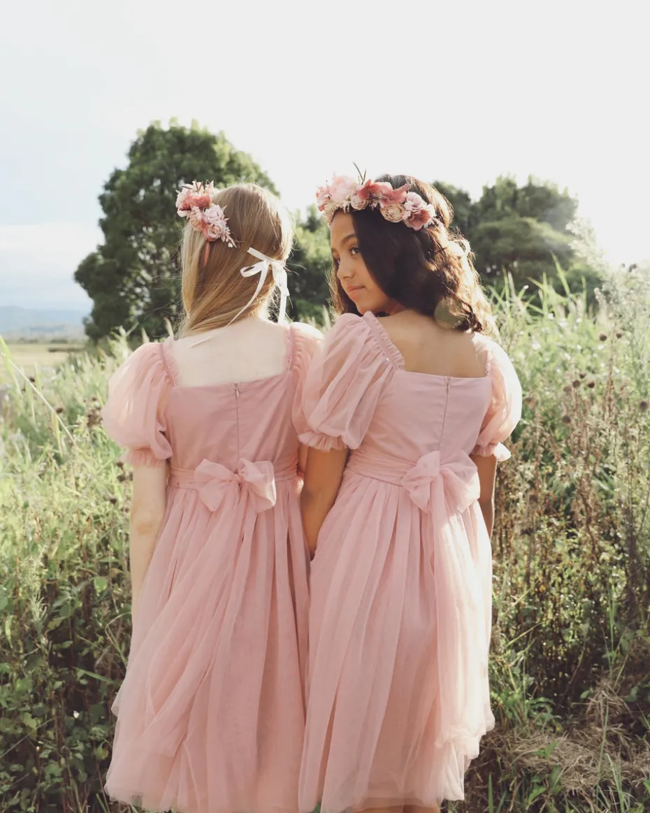 Gardenia Dusty Rose Flower Girl Dress