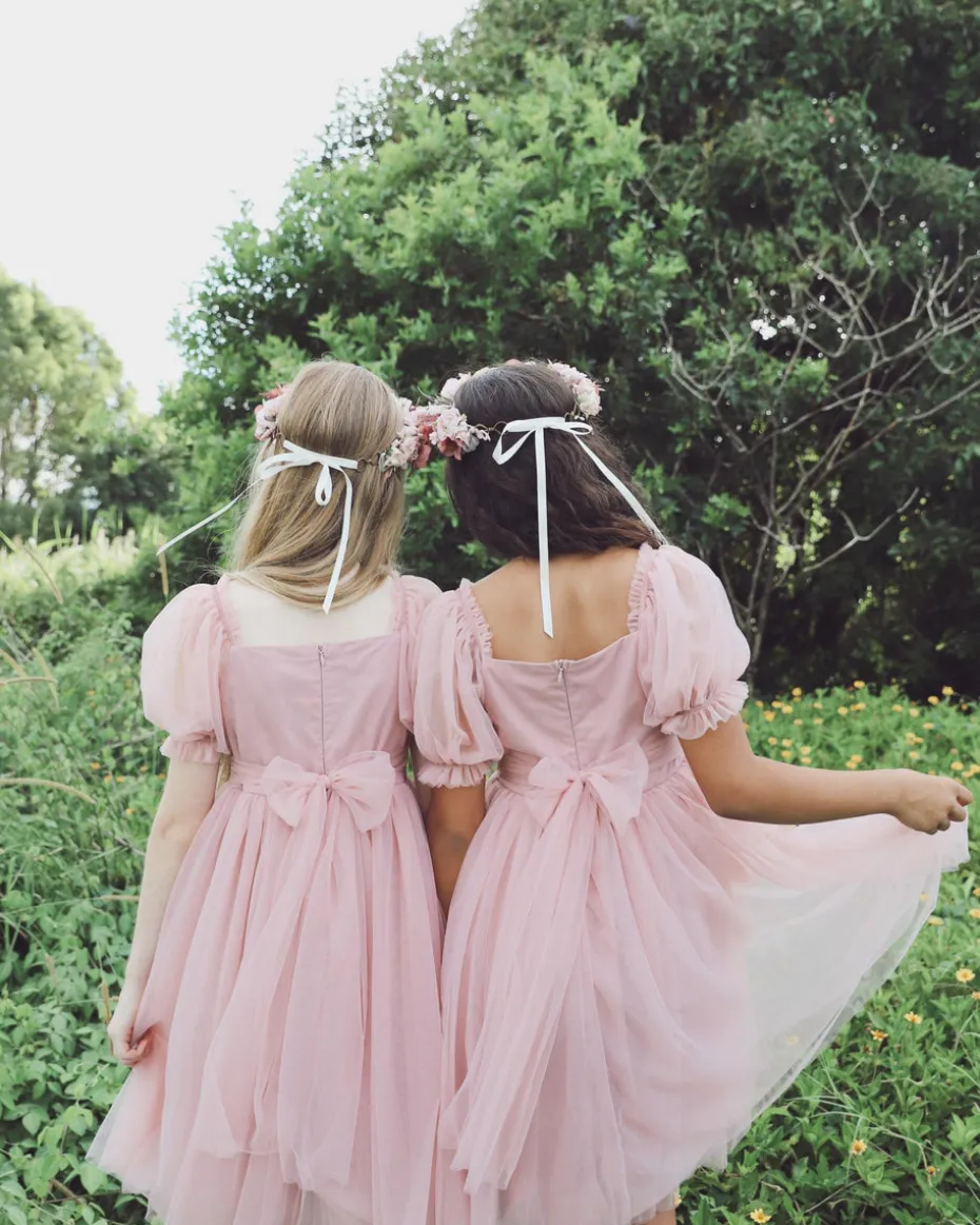 Gardenia Dusty Rose Flower Girl Dress