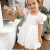 Gardenia White Flower Girl Dress