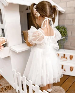 Gardenia White Flower Girl Dress