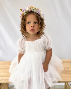 Gardenia White Flower Girl Dress