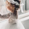 Giselle White Flower Girls Dress