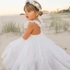 Grace High Low White Flower Girl Dress
