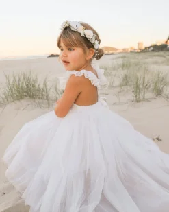 Grace High Low White Flower Girl Dress