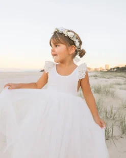 Grace High Low White Flower Girl Dress