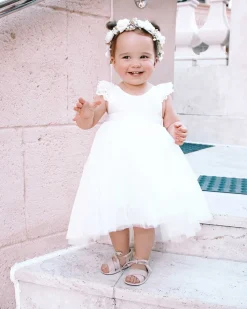 Grace High Low White Flower Girl Dress