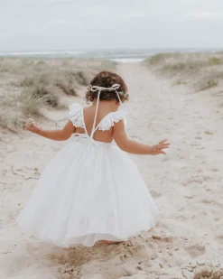 Grace High Low White Flower Girl Dress