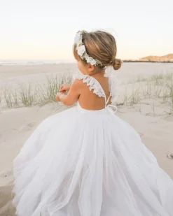 Grace High Low White Flower Girl Dress