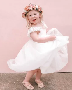 Grace High Low White Flower Girl Dress