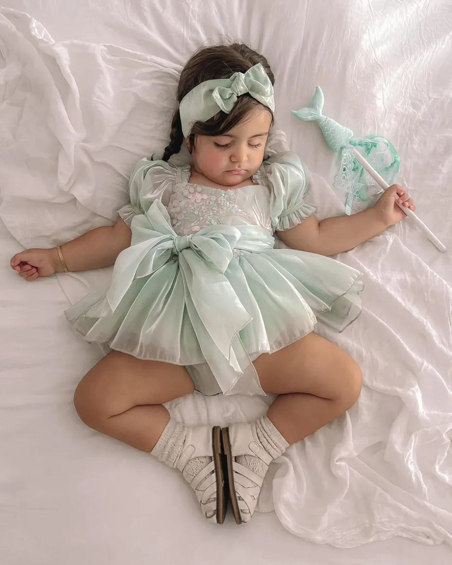Green Mermaid Baby Girl Hair Accessories
